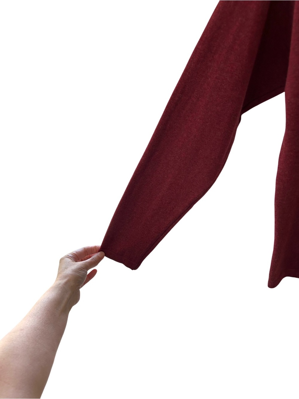 Pact organic cotton classic fine knit relaxed sweater XS pomegranate NWOT - Picture 6 of 8